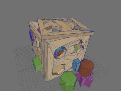 Toy Shape Sorter Box 3D model
