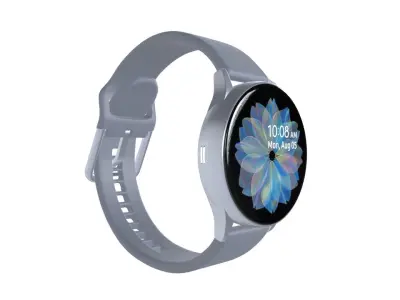 Samsung Galaxy Watch Active 2 - Aluminium Cloud Silver Low-poly 3D model