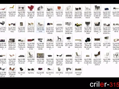 100 collection sofa in 3Ds max 3D model