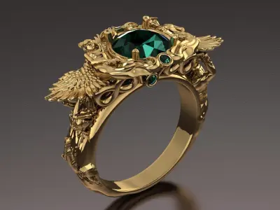 family ring 3D print model