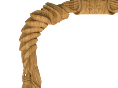 Carved picture frame STL 3D model 28