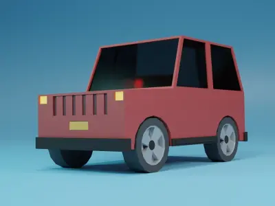 Rigged Cars Collection Bundle Low-poly 3D model