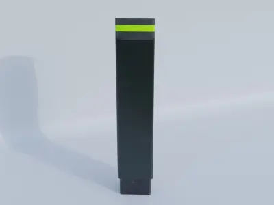 Parking meter Low-poly 3D model