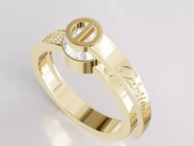 Jewelry Diamond Ring Model RG09 Free 3D print model