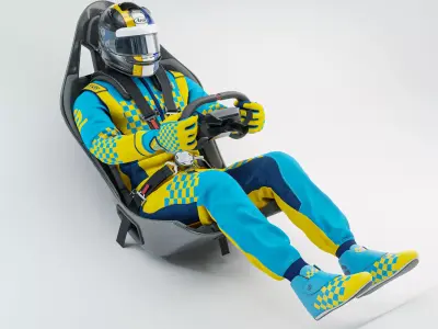 High Quality Race Driver Suit 3D model