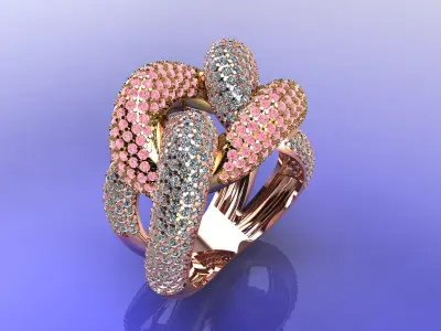 GOLD RINGS CHRISTIAN DIOR 3D print model