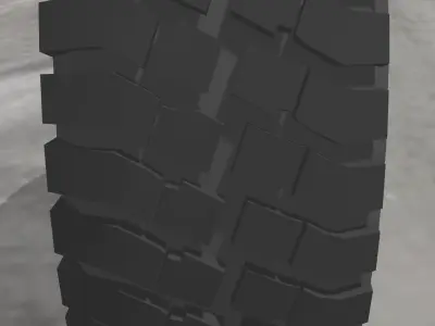 Truck Wheel Low-poly 3D model