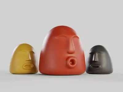 Heads Sculptures 3D model
