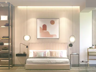 Modern bedroom -MAX -FBX -OBJ -STL 3D model