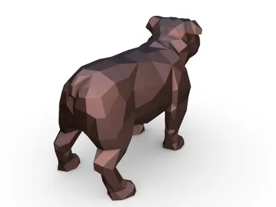 English bulldog figure 3D print model