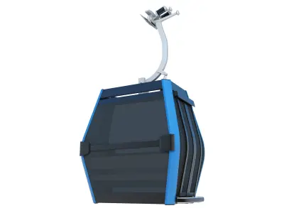 Cableway luggage trolley 3D model