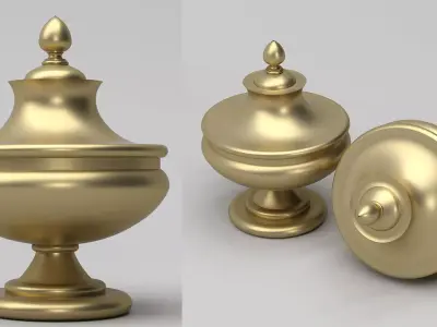 Carved Finial 3D model