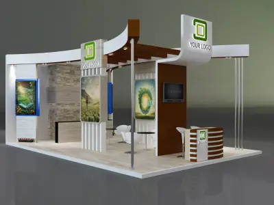 Booth Exhibition Stand a233b 3D model