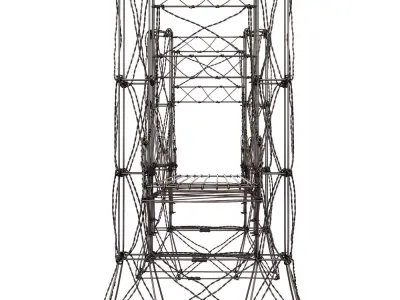 Brooklyn wire bridge 3D model