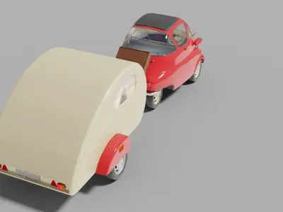 Vintage mini car 3D model