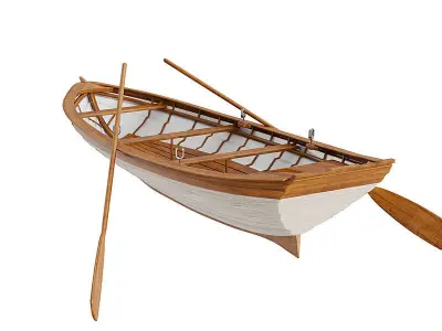 Wooden Boat BLENDER 3D Model Cycles 3D model