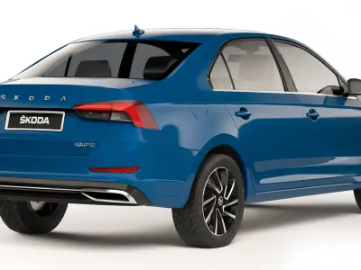 Skoda Rapid CN-spec sedan 2020 3D model