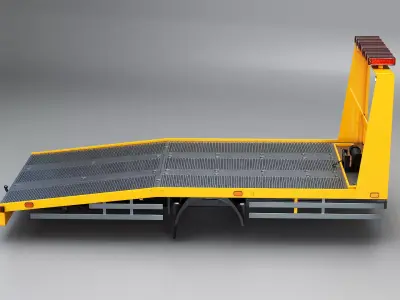 Car Transporter Flatbed Tow Truck Body Low-poly 3D model