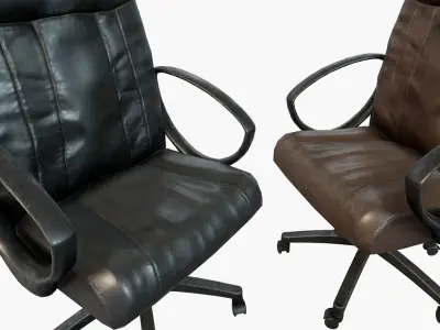 Old Office Chair PBR Low-poly 3D model