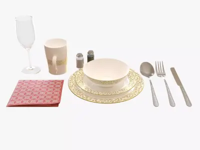 Table Setting 3D model