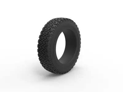 Offroad tire 137 Scale 1 to 25 3D print model