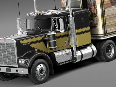 Kenworth W900 1974 Smokey And The Bandit 3D model