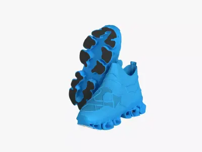 Takidtoo Men Women Sneakers Mesh Breathable Comfort Low-poly 3D model
