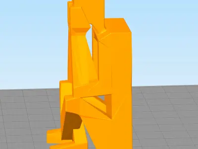 Silent Sorrow Statue Decor Low Poly Free 3D print model