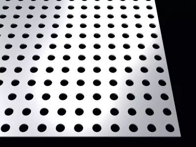 Perforated panel with 20 percent opening 25O47 3D model