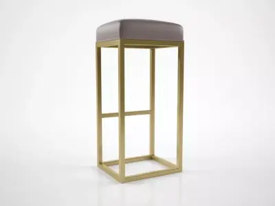 RHModern Reese leather bar stool 3D model
