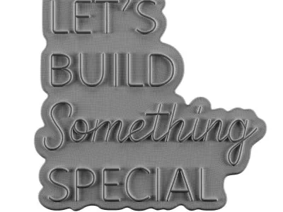 Lets Build Something Special Neon Sign 3D model