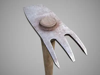 Old Hoe Low-poly 3D model