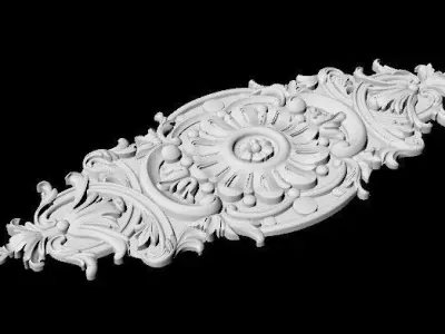 Central decor ornament for furniture 3D model 884