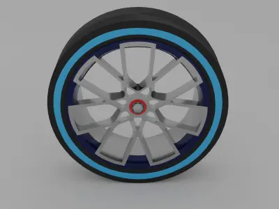 Bugatti GT Wheel 3D print model