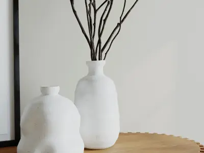 Console table with decor 3D model