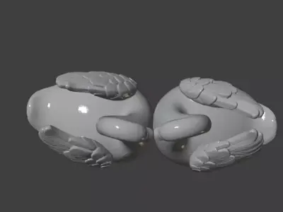  Loving Swan Pair Decoration  3D print model