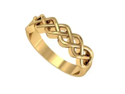 braided ring band  3D print model
