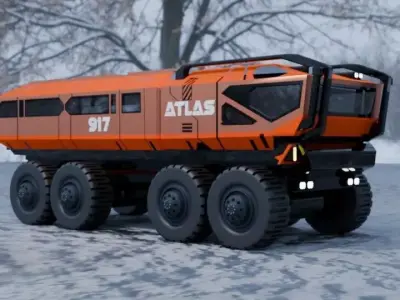 Sci-Fi truck 3D model