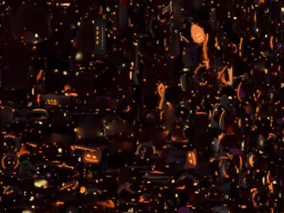 Halloween Racing Go-Kart with Glowing Pumpkins 3D Model Low-poly 3D model