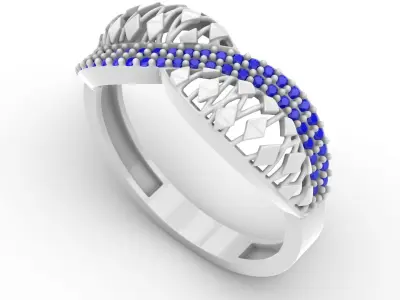 Jewelry Diamond Ring Model RG29 Free 3D print model
