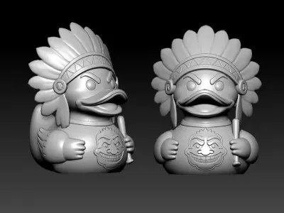 Rubber Duck - Chief wahoo - NFL - 3D print 3D print model