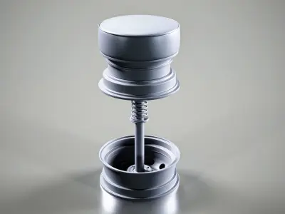 Porsche stool recycled from car 3D model