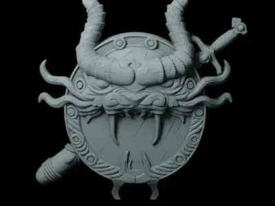 Dungeons and Dragons - logo - Caverna do Dragao  3D print model