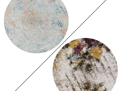 Round Rug Set 18 3D model