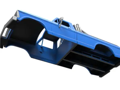 Shell of Vintage Monster Truck V5 Scale 1 to 25 3D print model