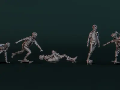 Skateboard Boy 3D model