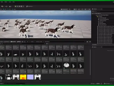 Siberian Husky Dog Low-poly 3D model