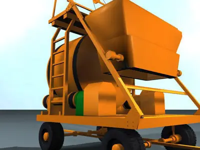 concrete mixer 01 3D model