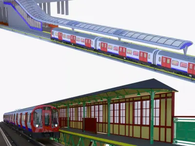 London metro stations IV 3D Model Collection