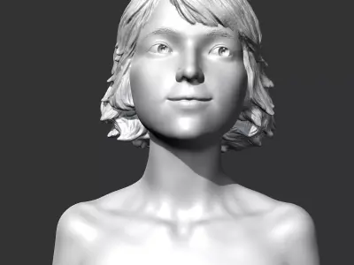 SC girl bust E 3D print model 3D print model